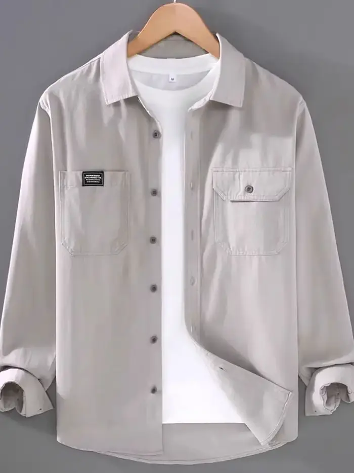 2025 automne et hiver nouvelle chemise de travail pour hommes à manches longues mode décontracté amp