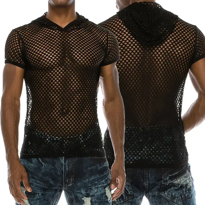 T-Shirts hauts transparents à manches courtes