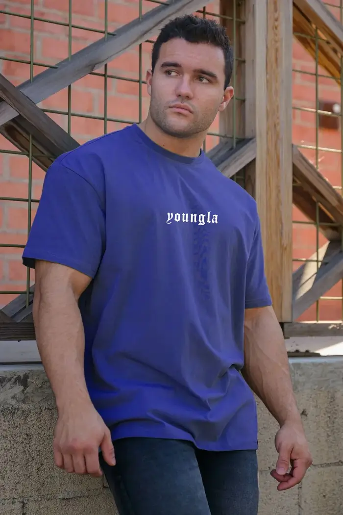 YA hommes surdimensionné jachère T-Shirt été nouveau sport Fitness coton col rond manches courtes Joggers gymnase course formation T-Shirts