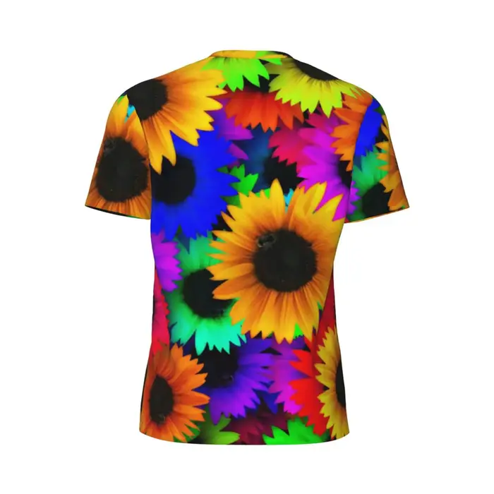 T-shirt tournesol coloré pour hommes