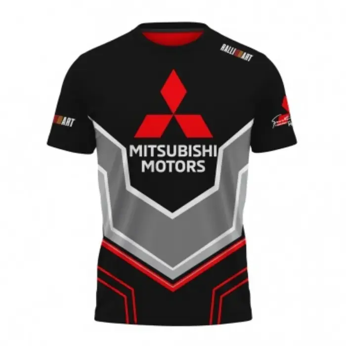 T-shirt d'été à manches courtes pour hommes imprimé avec le logo Mitsubishi - Logo tendance et perso