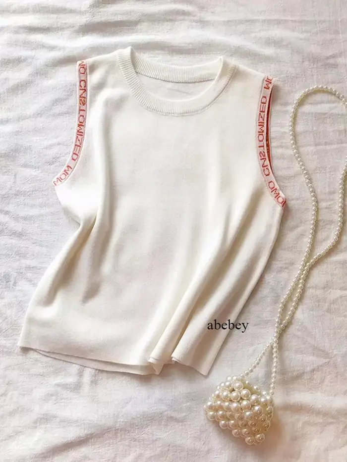 Débardeur Chic en tricot blanc pour femmes