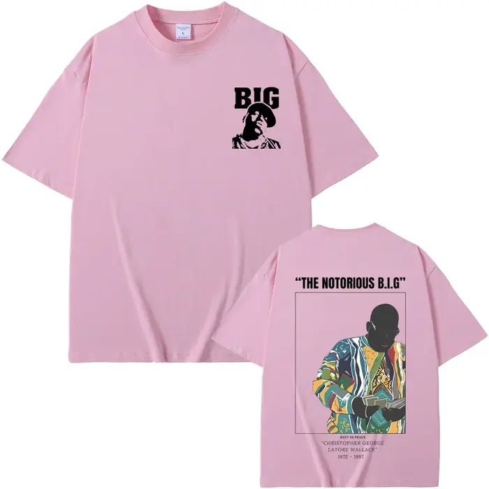 Vintage le célèbre grand T-shirt Biggie Smalls graphique T-shirt hommes femmes mode Hip Hop t-shirts hommes coton surdimensionné T-shirt
