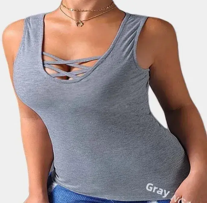 T-Shirt à Base serrée sans manches pour femmes