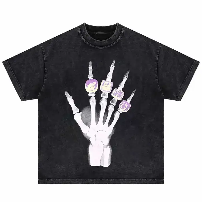 T-Shirt Punk Gothique Hip Hop pour Homme