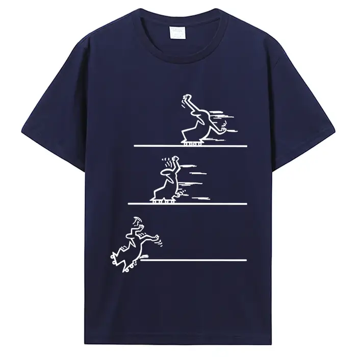 Skateboard La Linea t-shirt classique mode hommes coton col rond
