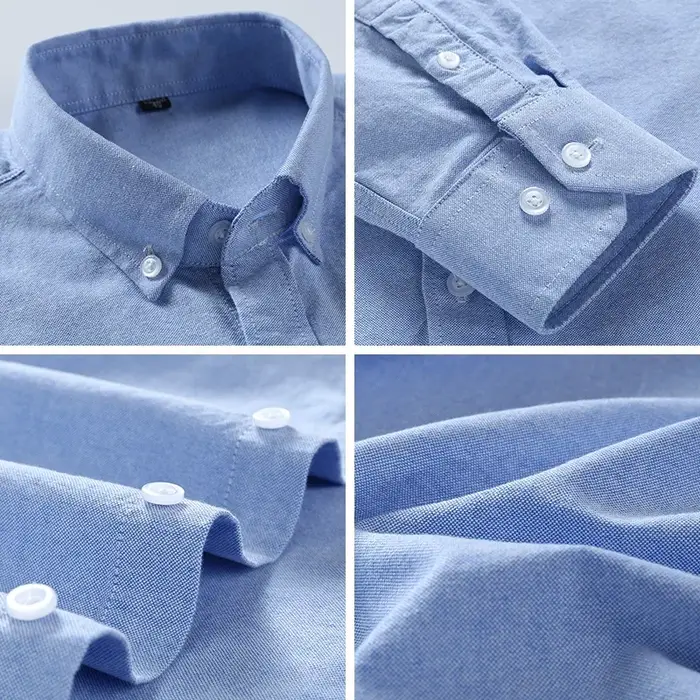 Chemise en pur coton Oxford brodée pour homme