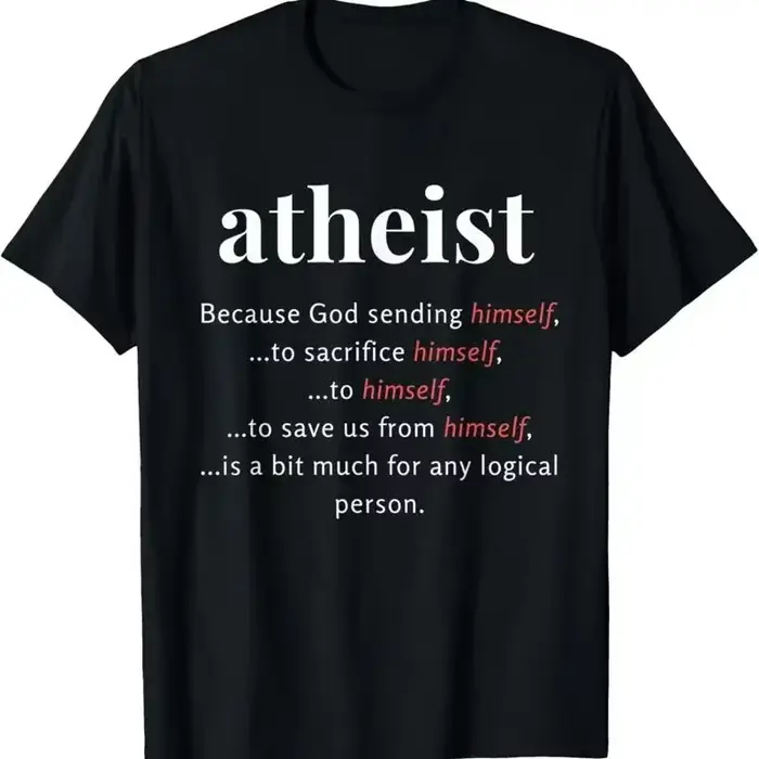 Nouveau t-shirt humoristique et logique anti-religion pour athètes