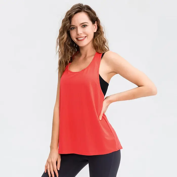 Sans manches dos nageur Yoga gilet Sport débardeurs pour femmes