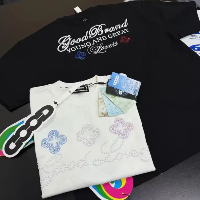 T-shirt GOODBRAND en coton respirant à col rond et manches courtes