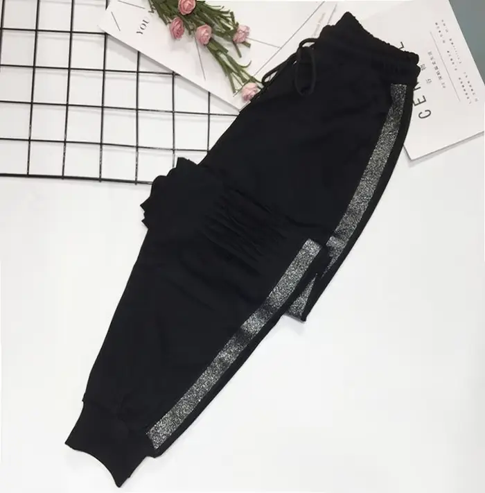 FJFor-Pantalon de jogging à rayures pour femme