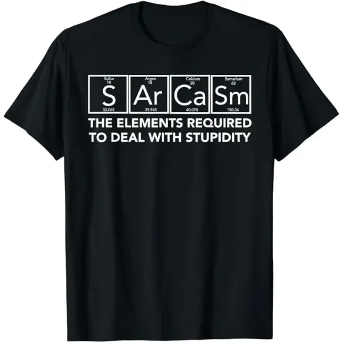 T-shirt décontracté à col rond imprimé lettres pour homme 2026 – Cadeau pour passionné de chimie – 100 % coton respirant à manches courtes
