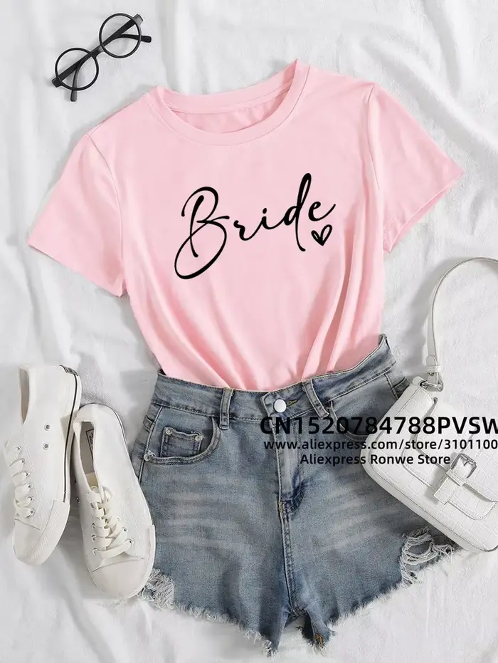 T-shirt Team Bride Coussins Evjf Hen pour femme