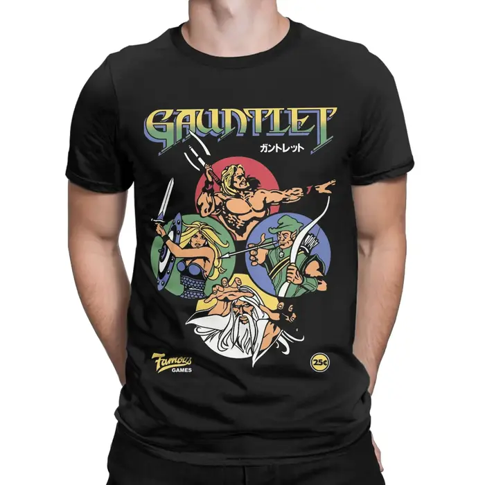 Gauntlet rétro jeu T-Shirt hommes 100% coton incroyable