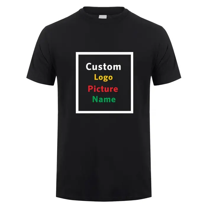 T-Shirt personnalisé faites votre conception Logo texte hommes imprimer équipe d'entreprise