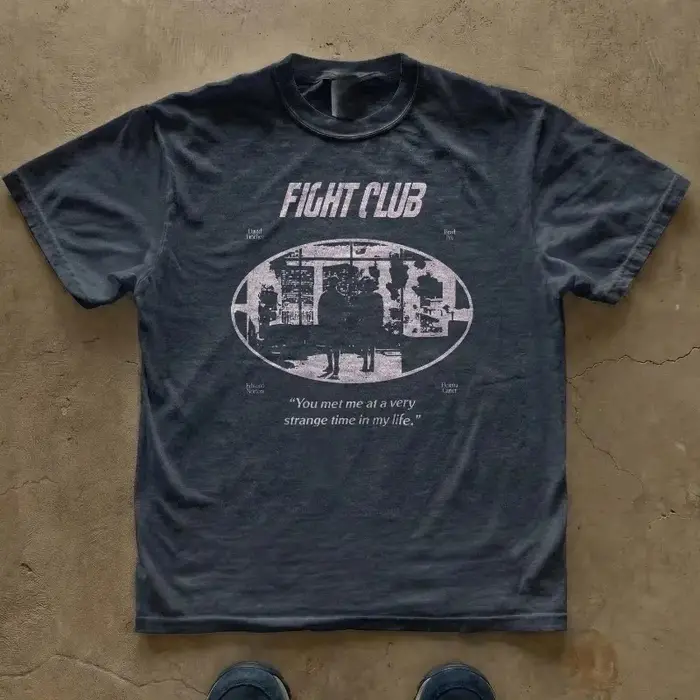 T-shirt du film Fight Club pour hommes, nouveau t-shirt décontracté d'été unisexe de style Harajuku