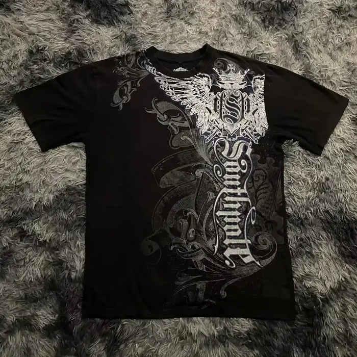 Classique Y2K Style gothique T-shirt imprimé surdimensionné