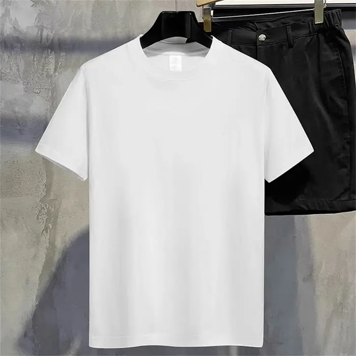 Hommes t-shirt été couverture en coton femmes couleur unie t-shirts vierges col rond à manches courtes Couple haut blanc