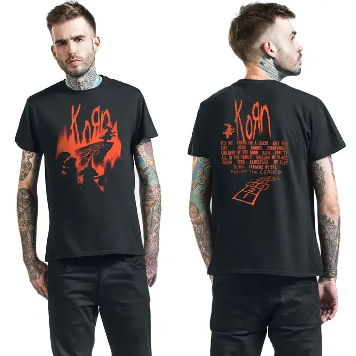 T-shirt en coton graphique Top Korn unisexe