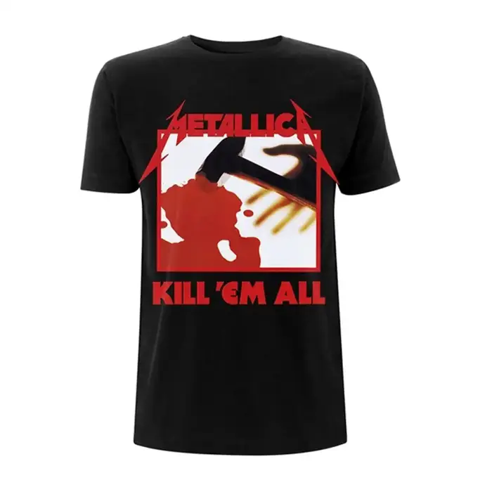 T-shirt décontracté Metallica Kill Em All Tracks pour hommes et femmes