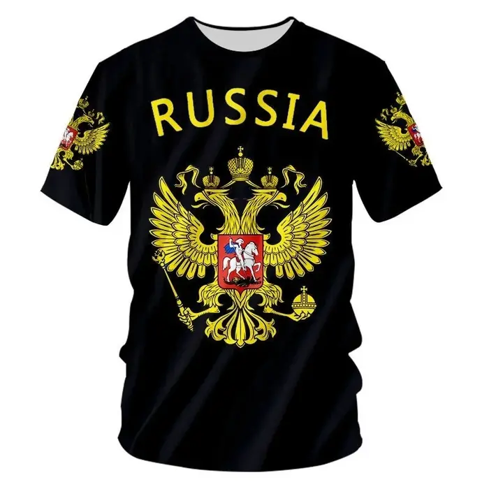 T-shirt décontracté pour homme Russie