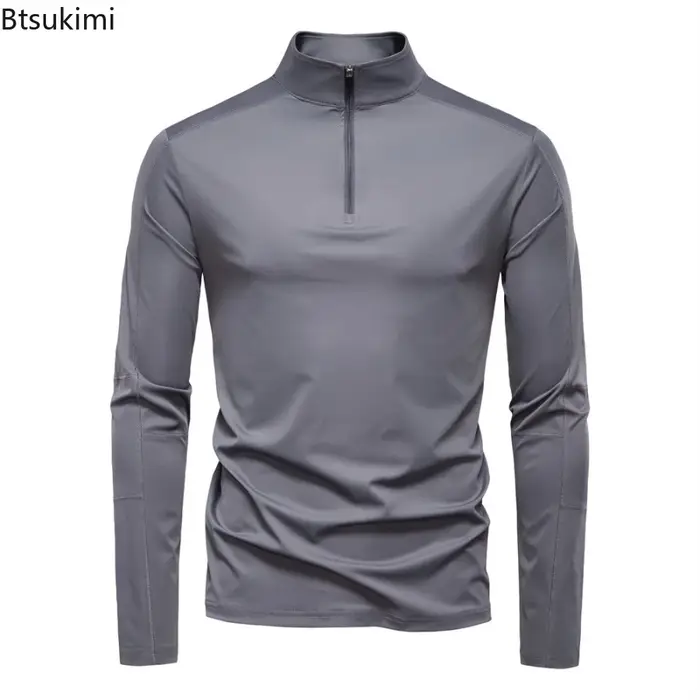 Nouvelle Collection Printemps-Été 2026 – T-shirt Anti-UV UPF100+ à Manches Longues et Demi-Zip pour Homme – Idéal Pêche et Randonnée en Extérieur