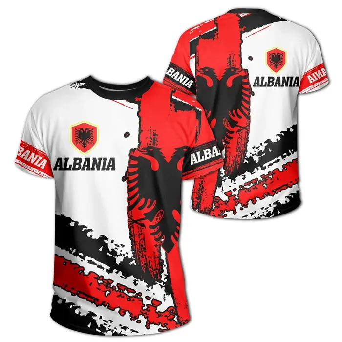 Albania feel-T-shirt graphique avec impression 3D de l'emblème national JA ian