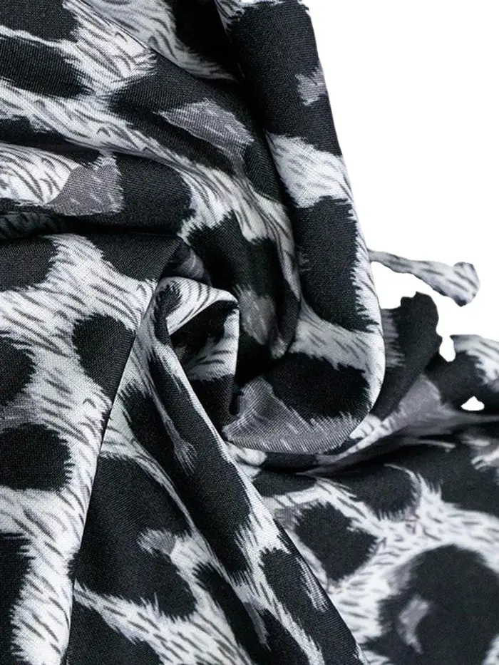 Chemise à manches longues à imprimé léopard tendance pour homme