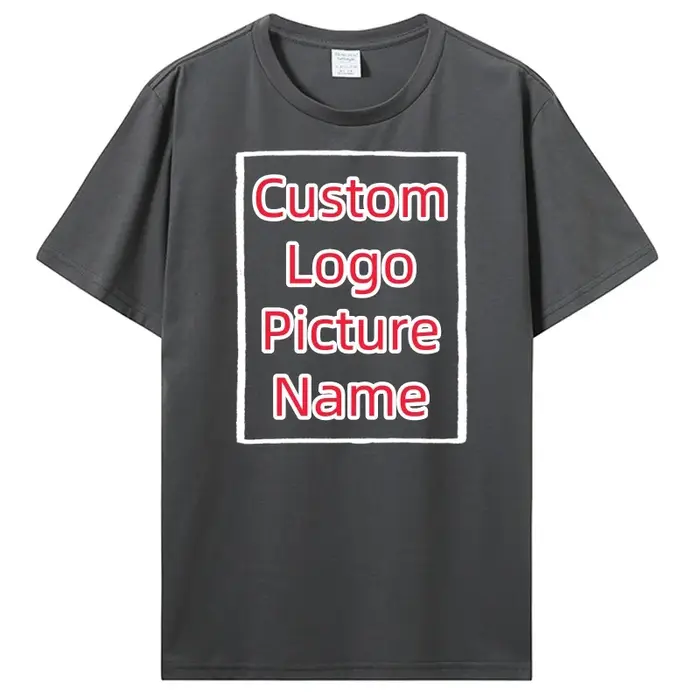 T-shirt personnalisé faire votre conception Logo texte hommes imprimer société équipe coton