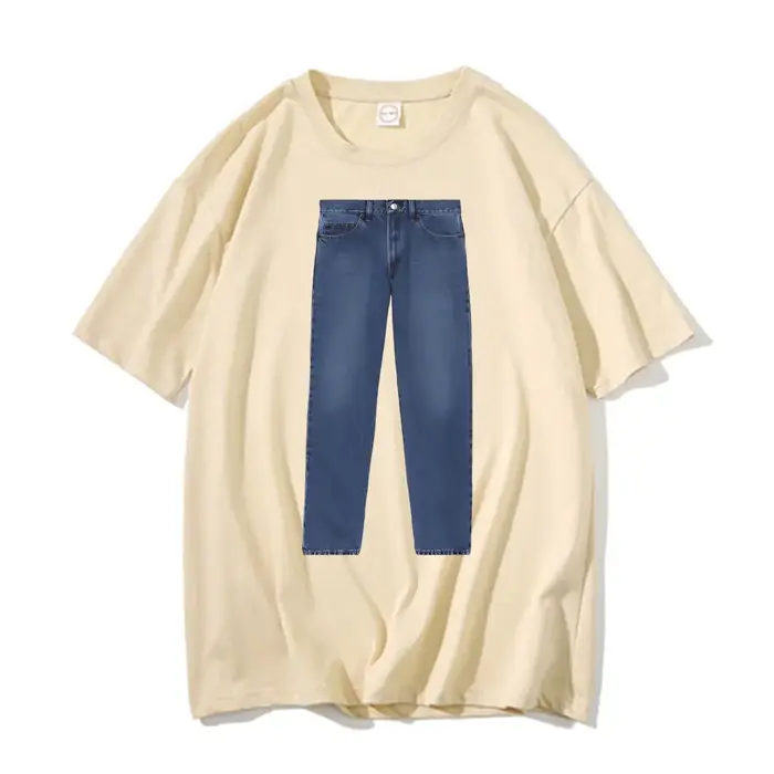Drôle jean blague Meme T-shirt hommes femmes marque de mode coton
