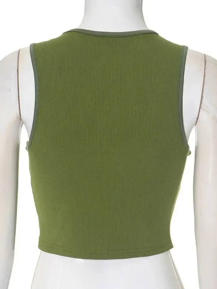Haut moulant à col en V profond pour femme