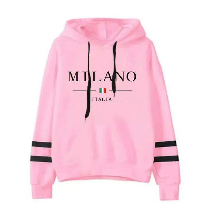 Sweat-shirt à capuche pour femmes, impression quotidienne, polyvalent, à rayures, vêtements de sport