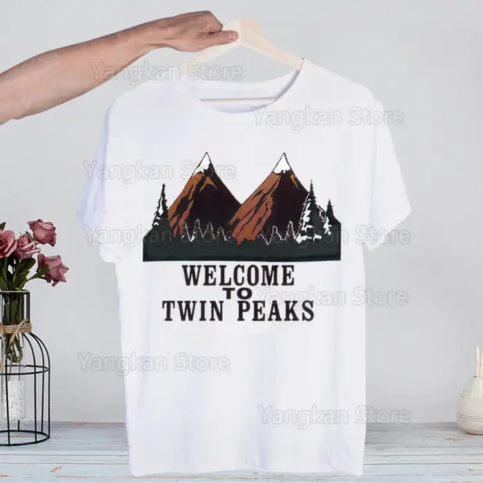 Twin Peaks t-shirt hommes rétro lavé hauts T-shirts Harajuku t-shirt Streetwear Hip Hop hommes T-shi
