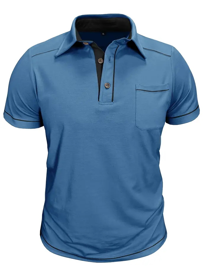 Polo Homme Grande Taille M-5XL Été 2026 – T-shirt à Col Uni Décontracté et Tendance