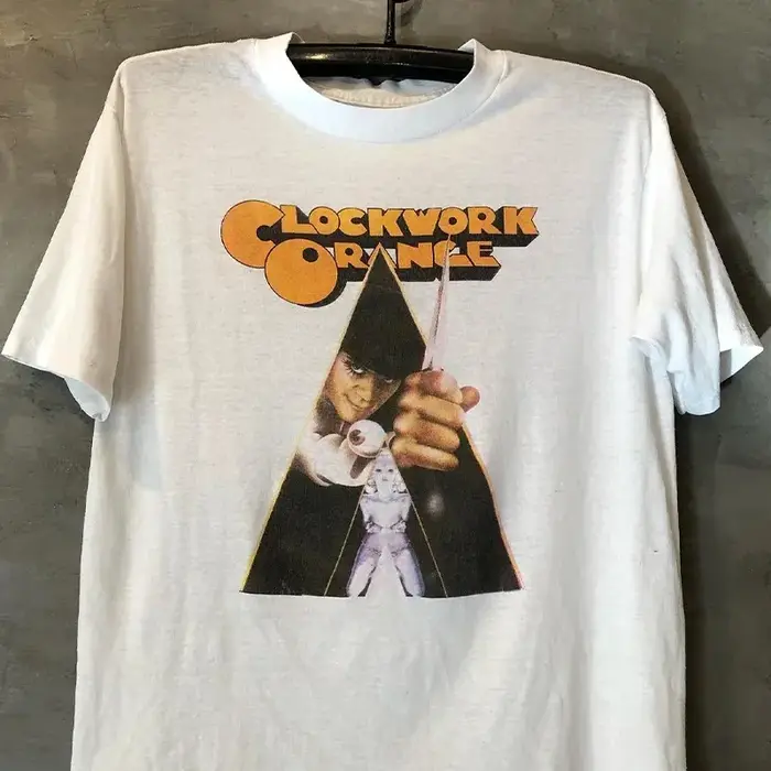 Hauts pour femmes A Clockwork Orange film périphérique ample rue coton hommes