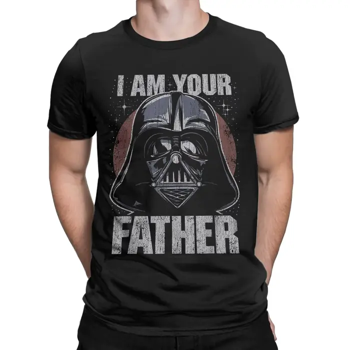 Vaders je suis votre père Portrait sombre T-Shirt été Hippie T-Shirts hommes coton grande taille vêtements à manches courtes Vintage hauts
