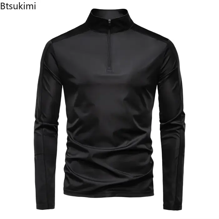 Nouvelle Collection Printemps-Été 2026 – T-shirt Anti-UV UPF100+ à Manches Longues et Demi-Zip pour Homme – Idéal Pêche et Randonnée en Extérieur