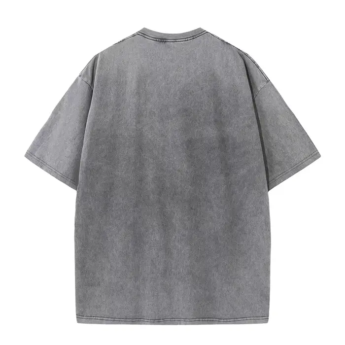 T-Shirt lavé 230G 100 coton solide surdimensionné ample Fitness hommes