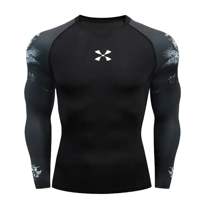 T-shirt de compression pour homme Cody Lundin, séchage rapide, anti-UV, coupe ajustée, pour la gym, 
