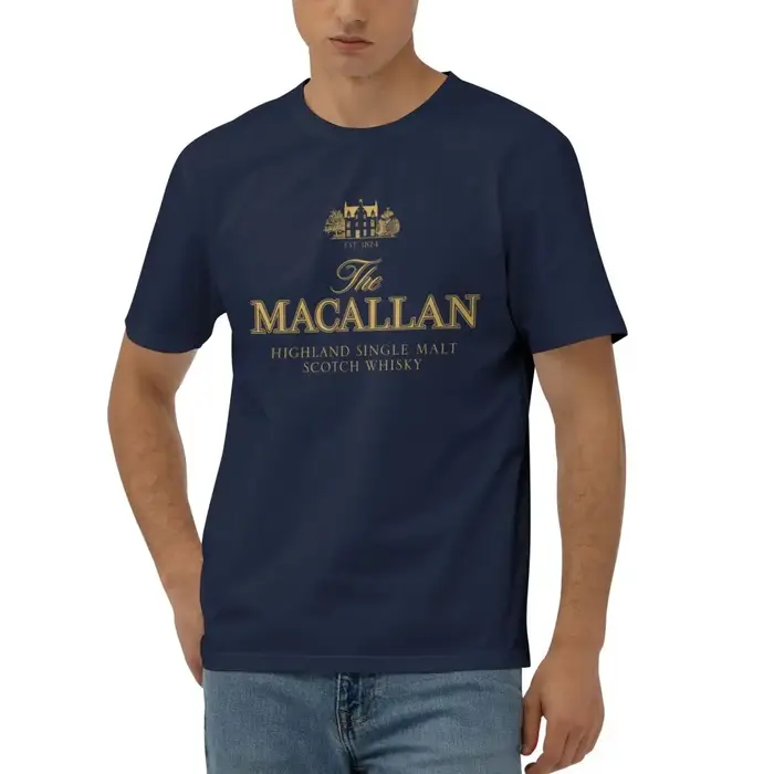 T-shirt manches courtes col rond homme, décontracté, à la mode, Macallan