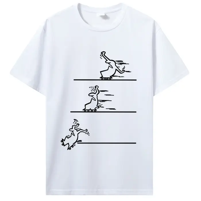Skateboard La Linea t-shirt classique mode hommes coton col rond