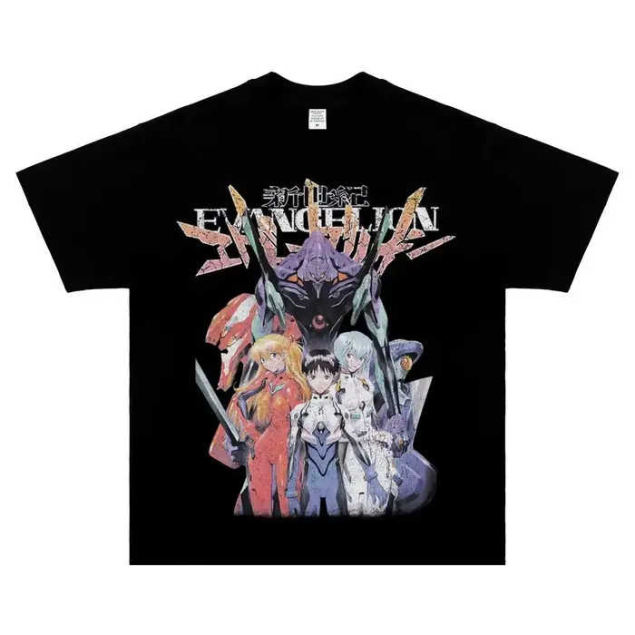 T-shirt imprimé vintage Anime EVA New Century Gospel Warrior 2026 – T-shirt respirant tendance pour
