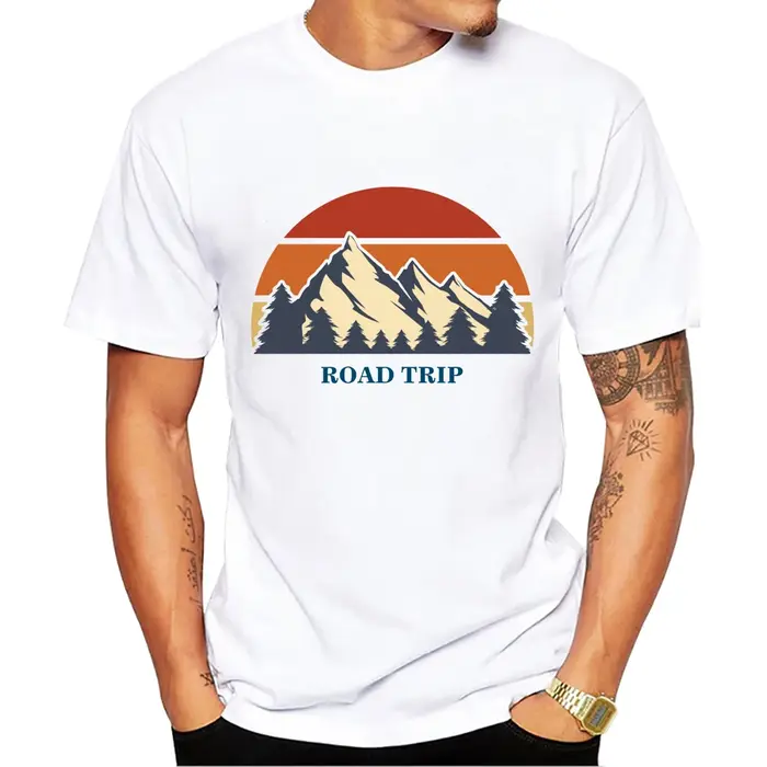 TEEHUB-T-shirt manches courtes pour homme, cool, à la mode, réunion de famille, voyage sur la route,