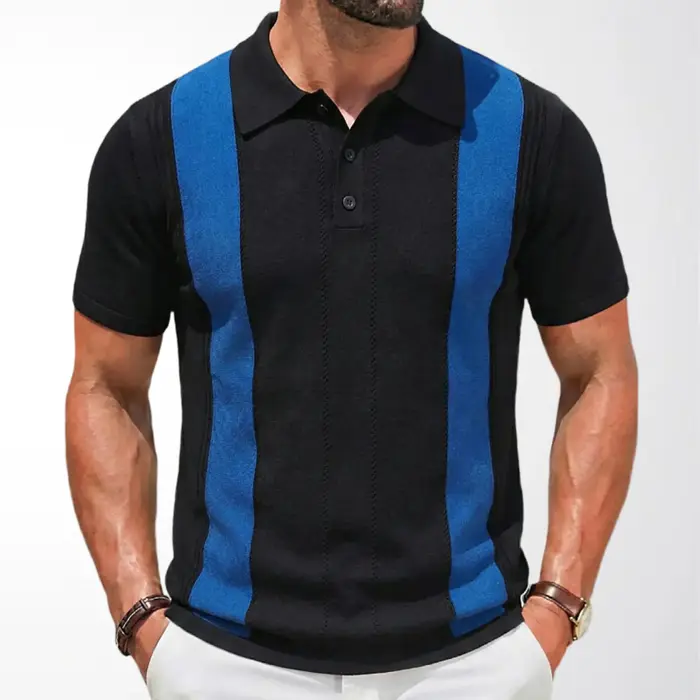 Polo Vintage rayé pour hommes