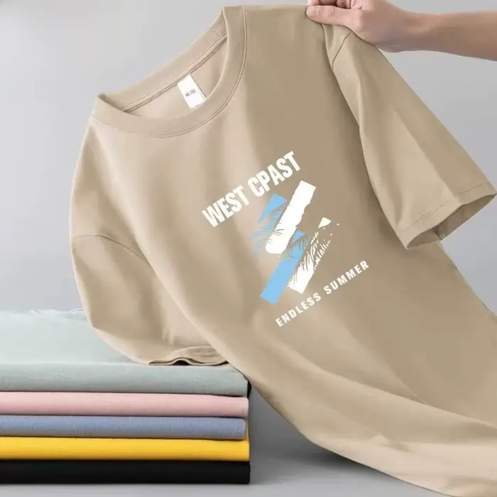 T-shirt homme en soie glacée à manches courtes
