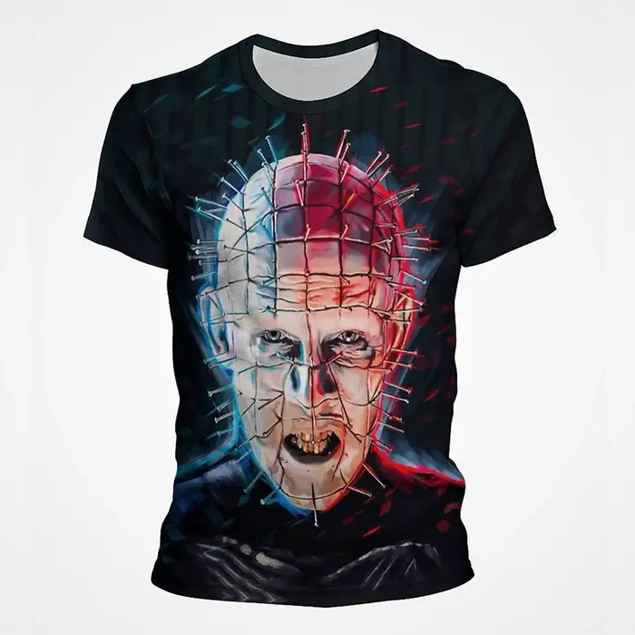 Film d'horreur Hellraiser 3D imprimé T-Shirts hommes femmes décontracté mode surdimensionné à manches courtes t-shirt