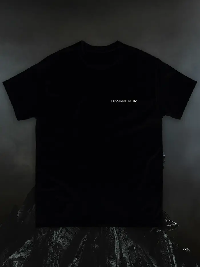 T-shirt à manches courtes avec imprimé graphique du rappeur français Diamant Noir Werenoi