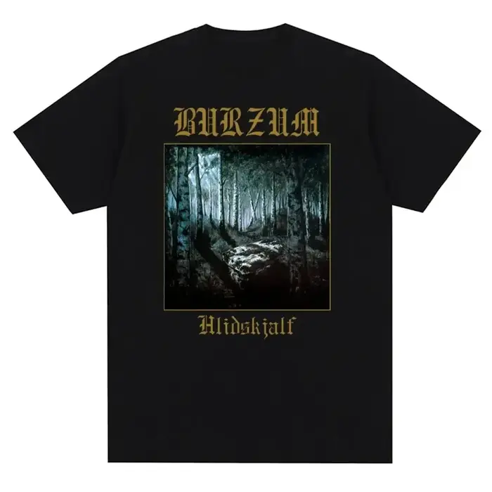 T-shirt vintage en métal avec impression de couverture d'album Burzums