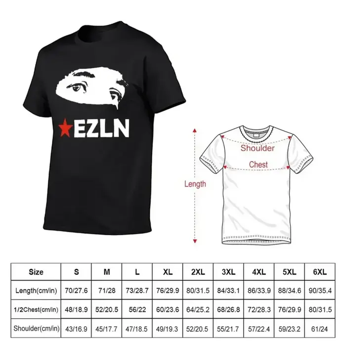 EZLN-T-shirt drôle uni pour homme