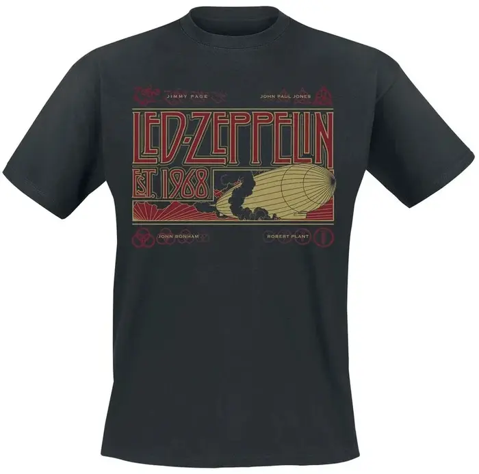 Shook Me Led Zeppelin Band T-Shirt 100% coton